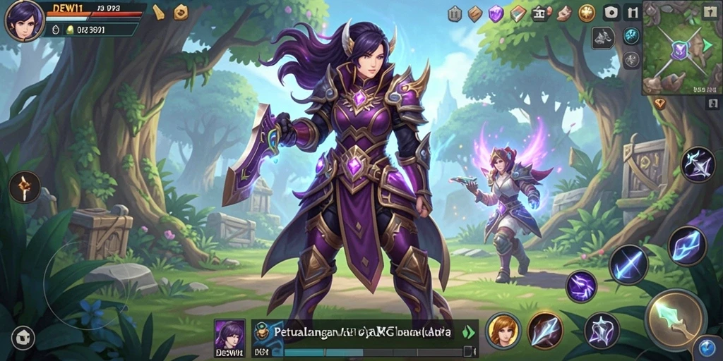 Screenshot DEWI11 menampilkan aksi pertarungan seru dalam game ARPG.
