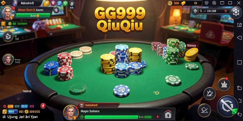 Tangkapan layar dari gameplay QiuQiu yang menegangkan di GG999.