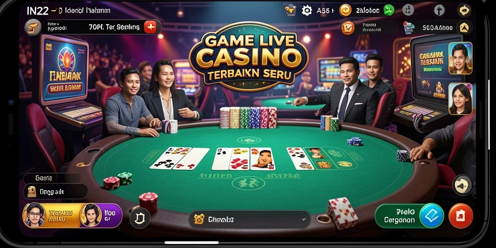 Tampilan gameplay Live Casino yang mengasyikkan dan interaktif.