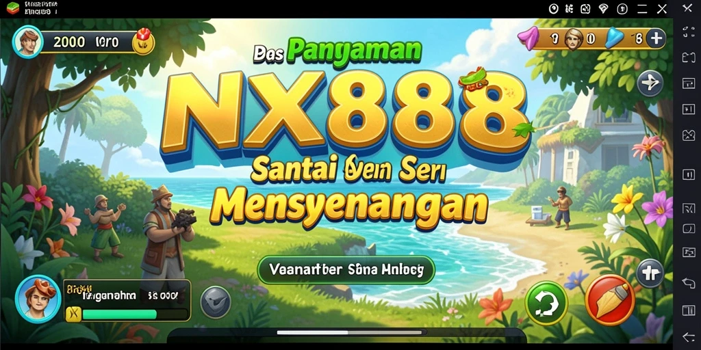 Tampilan gameplay NX888 yang seru dan penuh warna.