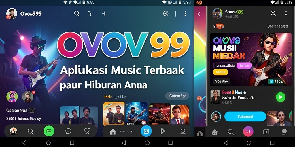 Tampilan gameplay OVO99 dengan berbagai pilihan lagu yang menarik.