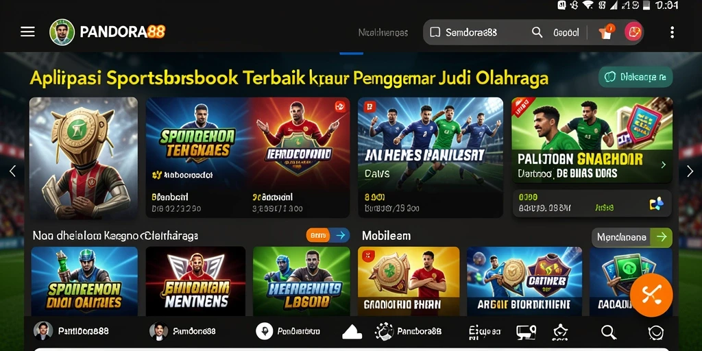 Tampilan screenshot gameplay Sportsbook PANDORA88 yang menarik.