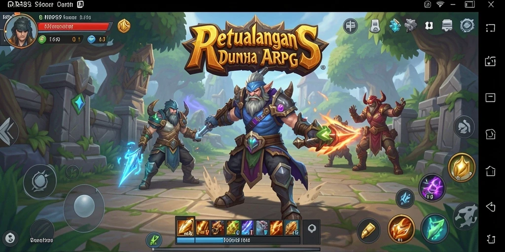 Tampilan gameplay menegangkan dalam dunia ARPG yang menakjubkan.
