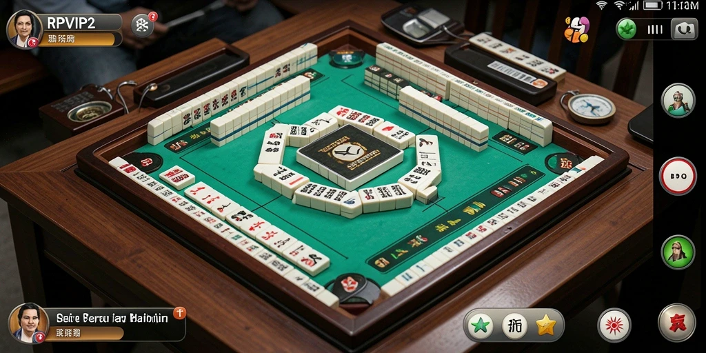 Gameplay seru RPVIP2 menampilkan strategi Mahjong yang menantang.