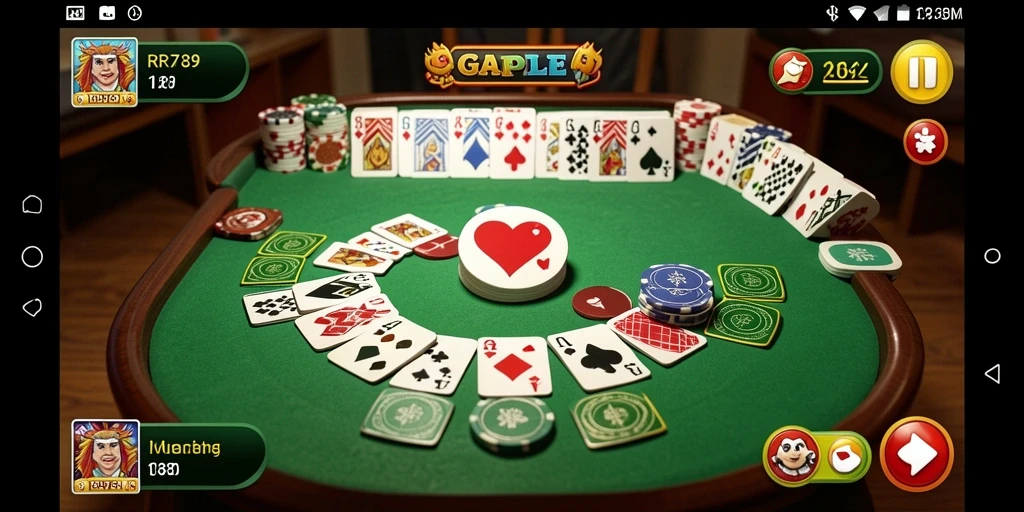 Screenshot gameplay Gaple RR789 yang menarik.