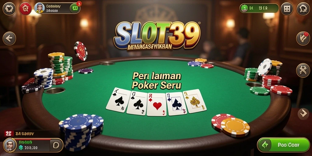Tampilan gameplay SLOT39 yang menarik dan penuh aksi poker.